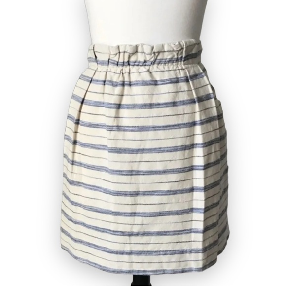 J. Crew Factory Dresses & Skirts - J. Crew Linen Striped Mini Skirt Size 4 Style 43839